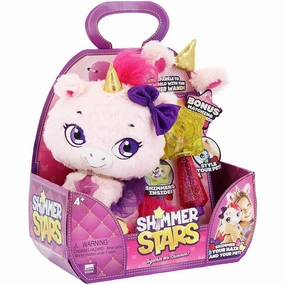 Creative Mode Achievement Sync Shimmer Stars Twinkle Unicorn 28cm Plush - Pink