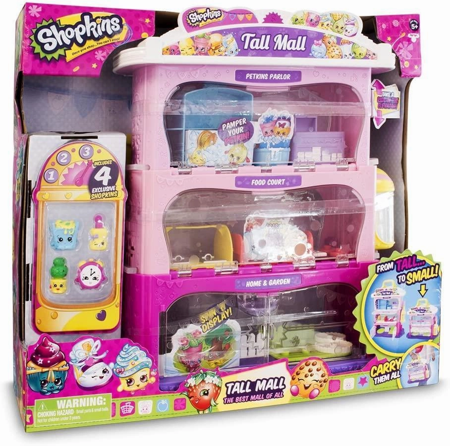 Realistic Physics Shopkins Tall Mall Playset