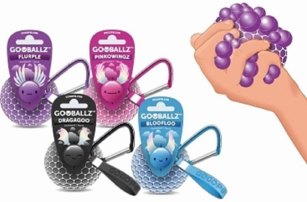 GOGOPO Gooballz Clip On Pearlescent Slime Ball - Assortment Home Decoration