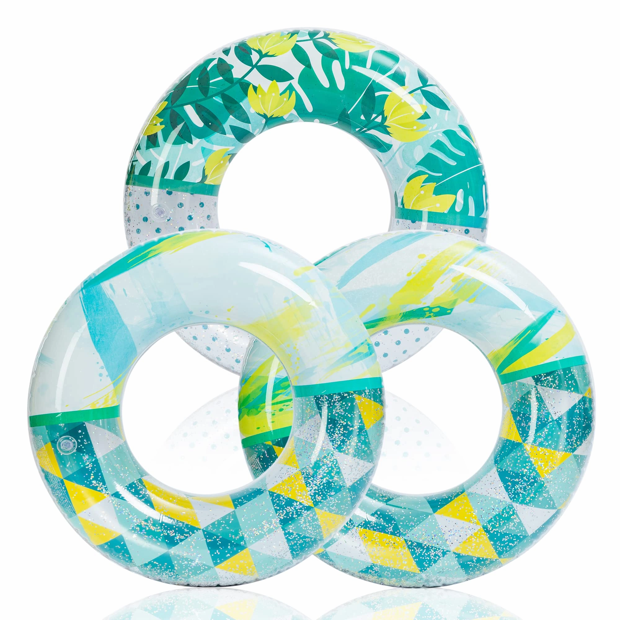 Water Cycle SLOOSH - Inflatable Pool Floats with Glitters, 3 Pcs