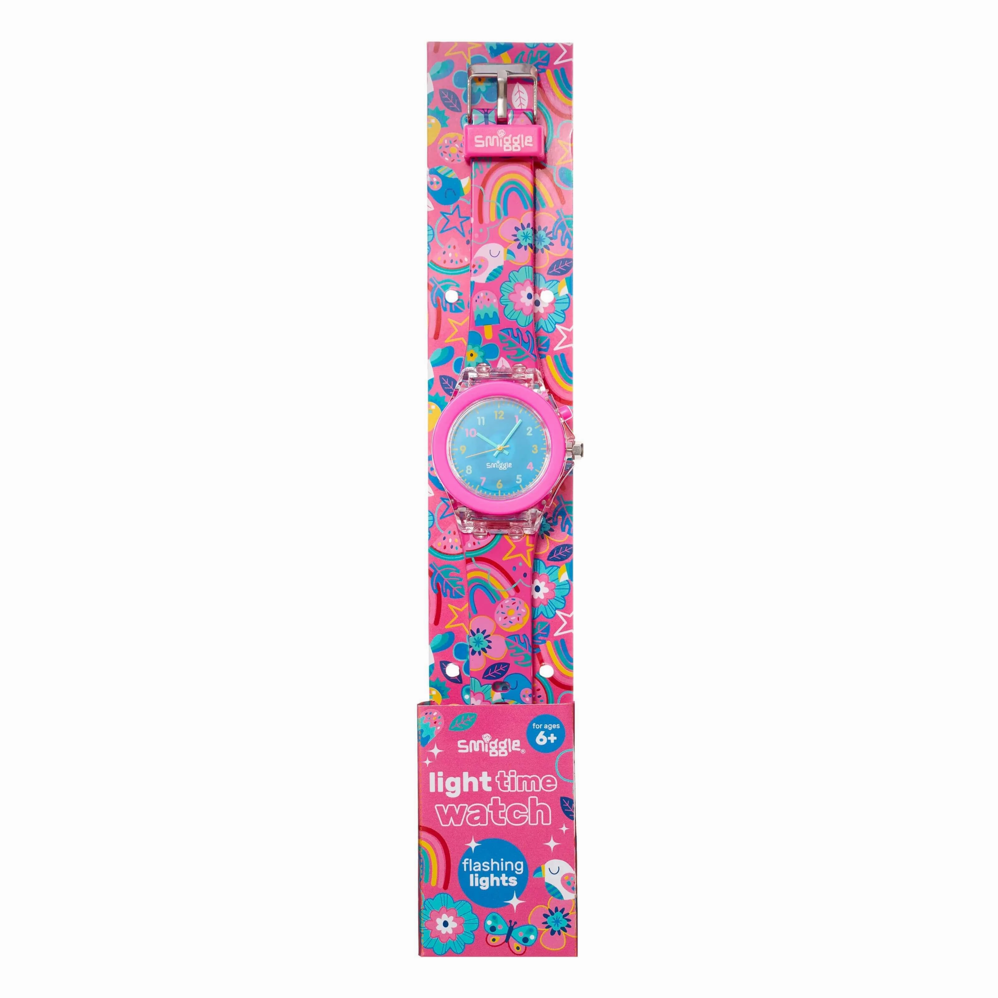 Weapon Customization Consequence System SMIGGLE Flow Light Time Flashing Watch Pink