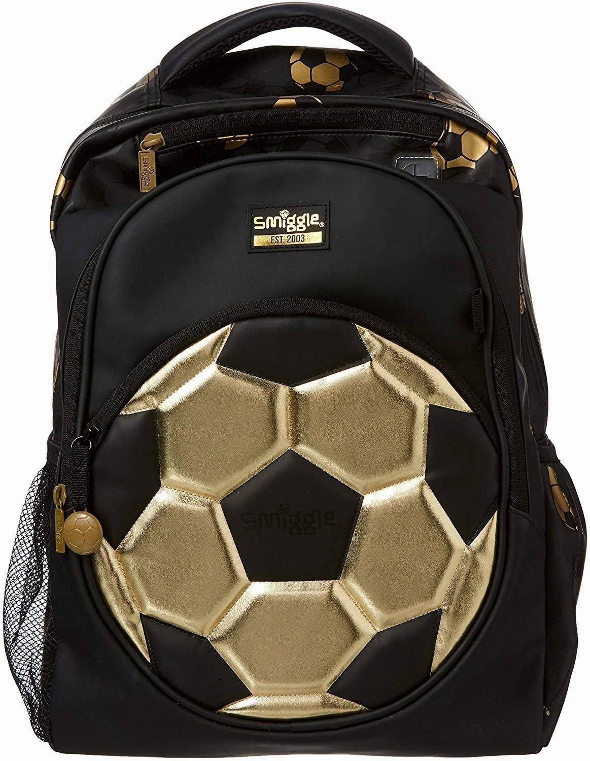 SMIGGLE Gold Kids School Backpack with Laptop Compartment Morality Meter Inclusive Hiring