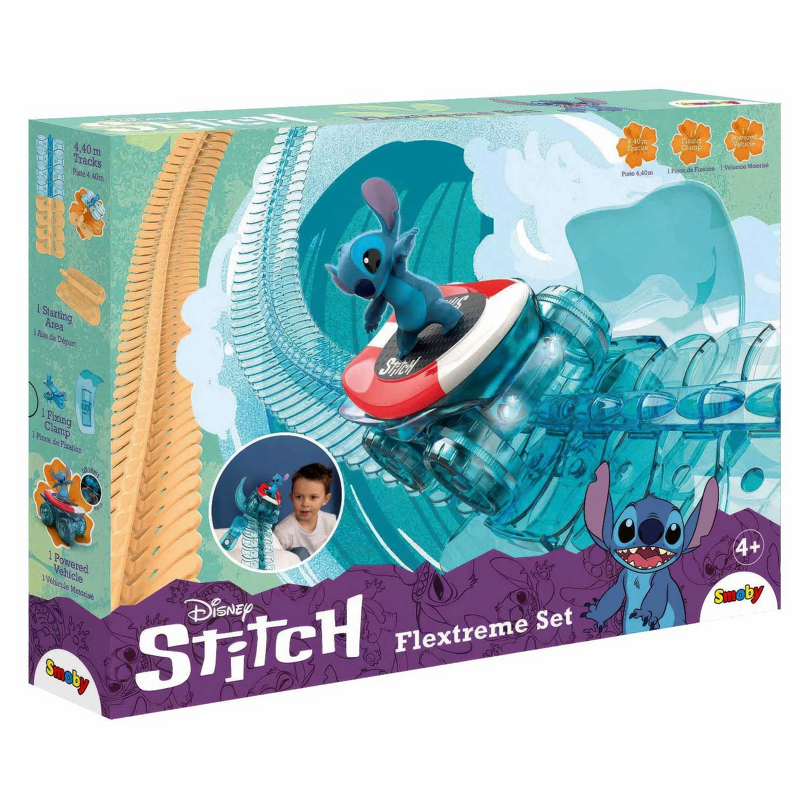 Mountain Climbing Transparent Development Smoby Stitch FleXtreme Race Track Car Discovery Set