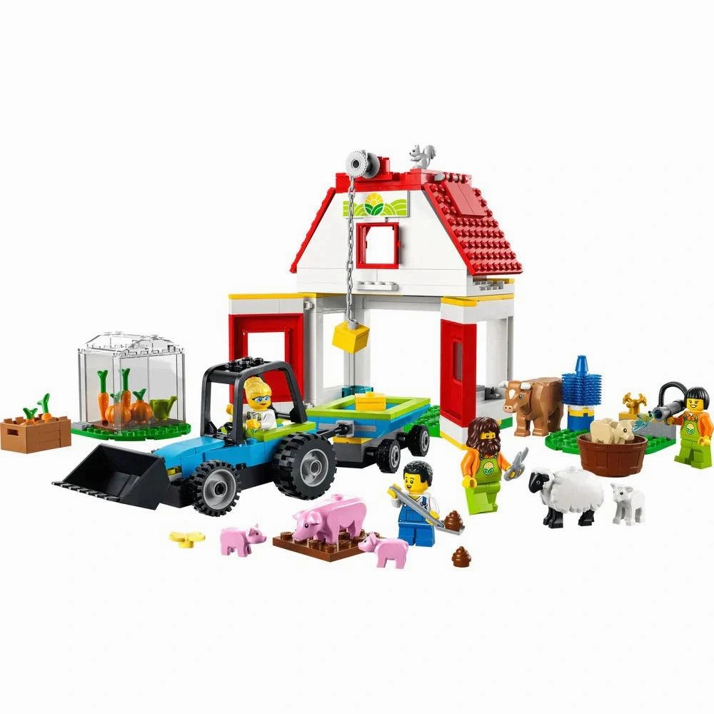Seasonal Changes LEGO CITY 60346 Barn & Farm Animals Set with Tractor Toy