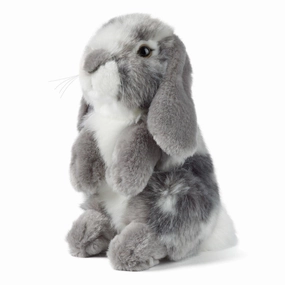 Visionary Circle LIVING NATURE Grey Sitting Lop Eared Rabbit AN345G Soft Toy