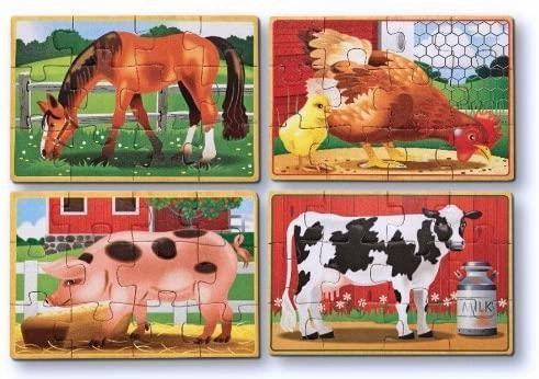 Years Development Climax Building Melissa & Doug 13793 Farm Animals Puzzles in a Box