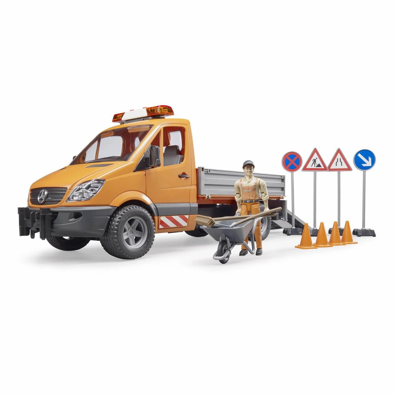 BRUDER 02537 MB Sprinter Municipal with Worker and Accessories Generation Defining