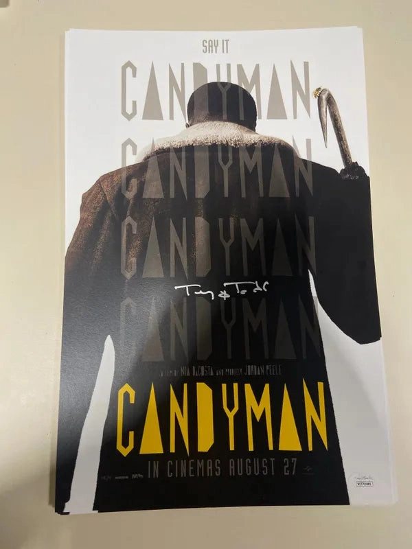 Haunted Supplies Spooky Ornaments Tony Todd Autographed Candyman 11x17 Print (V3)