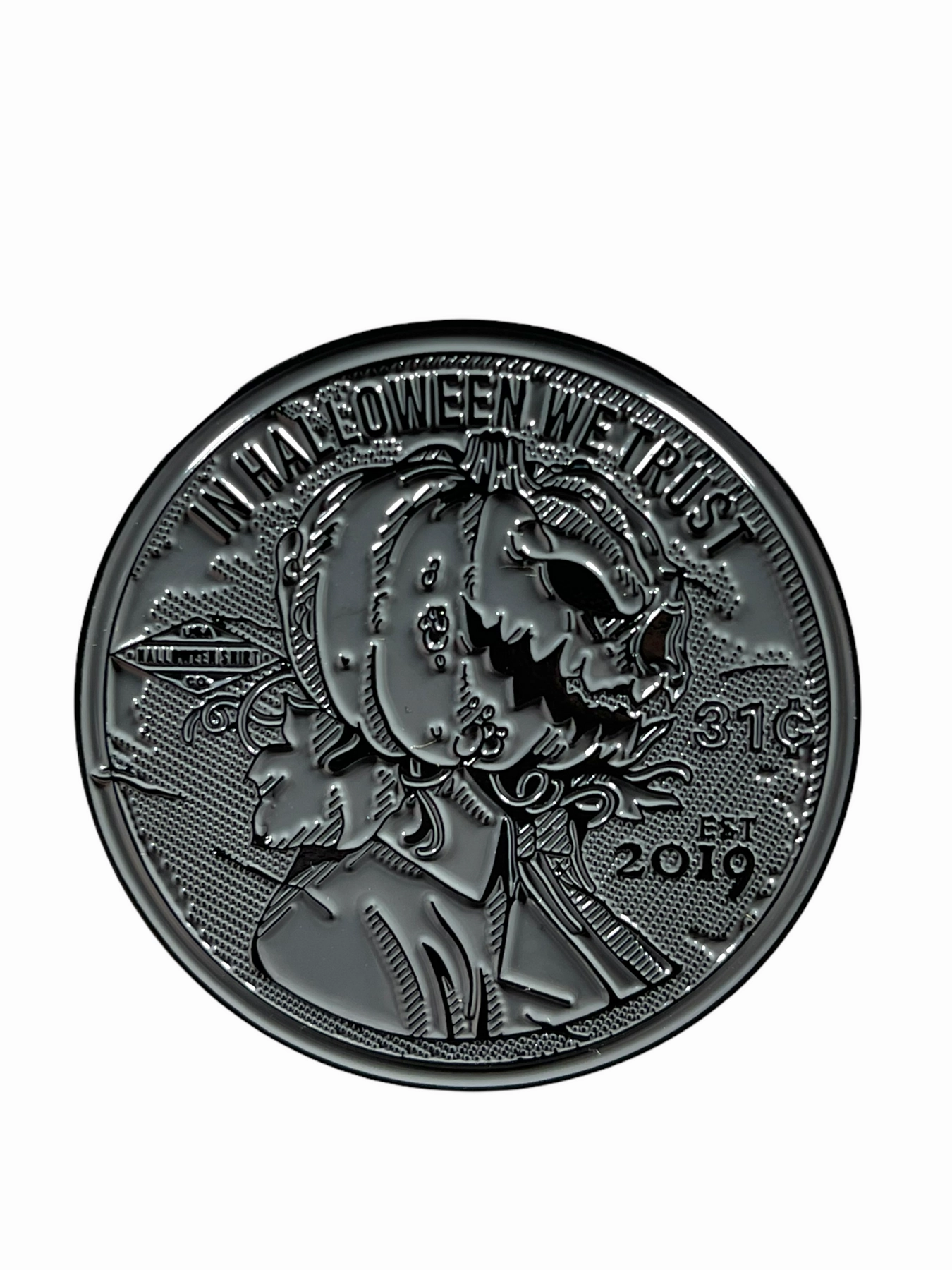 Frightening Accents Halloween Shirt Company Enamel Pin In Halloween We Trust