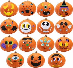 Mystical Lights Eerie Decor Foam Pumpkin Stickers, 15 Pack