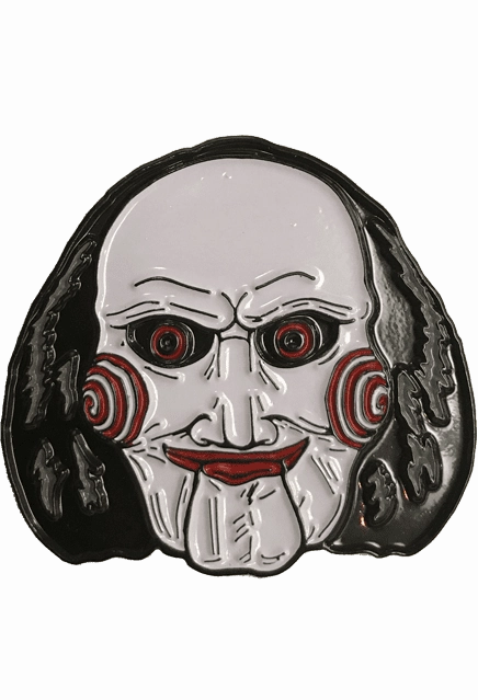 Ghoulish Accents Saw Billy the Puppet Enamel Pin