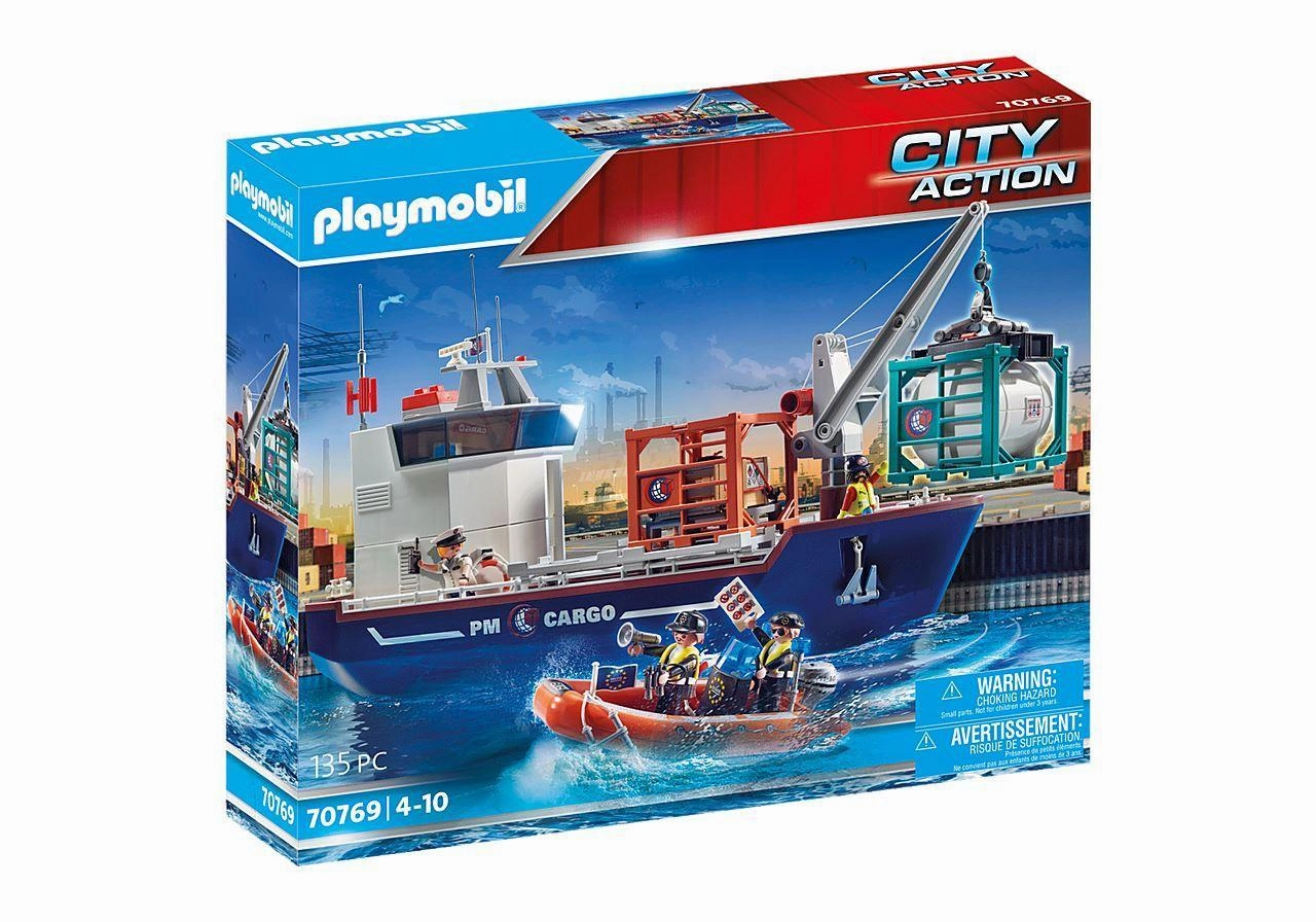 No Copyright Minigame Collection PLAYMOBIL 70769 CITY ACTION - Cargo Ship with Boat