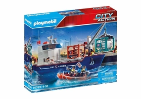 No Copyright Minigame Collection PLAYMOBIL 70769 CITY ACTION - Cargo Ship with Boat