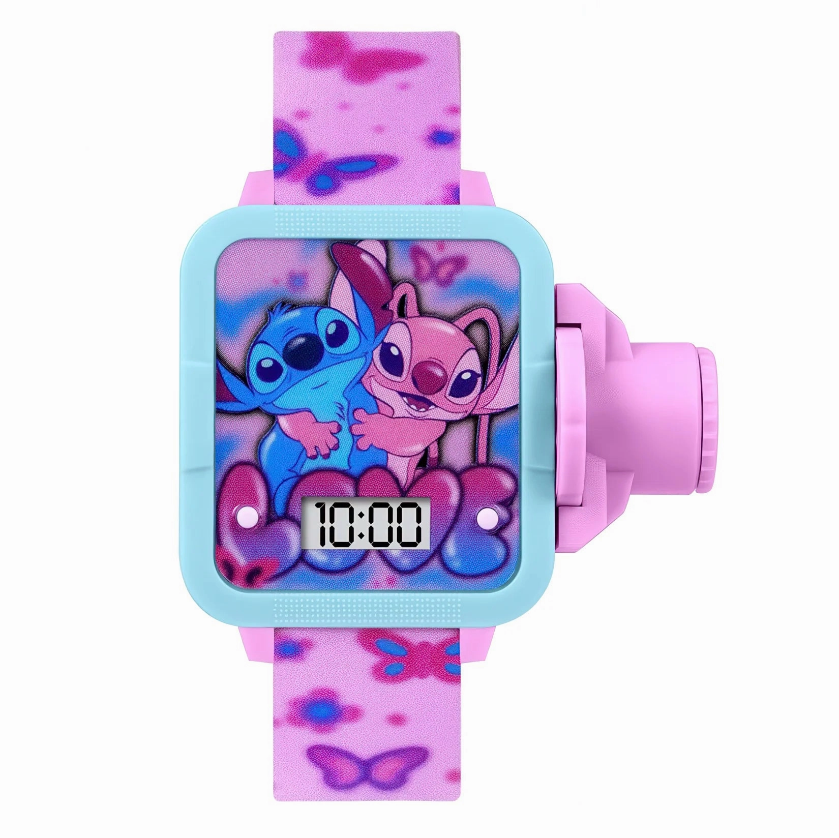 Stitch Angel Pink Adjustable Digital Projection Watch Music Rhythm
