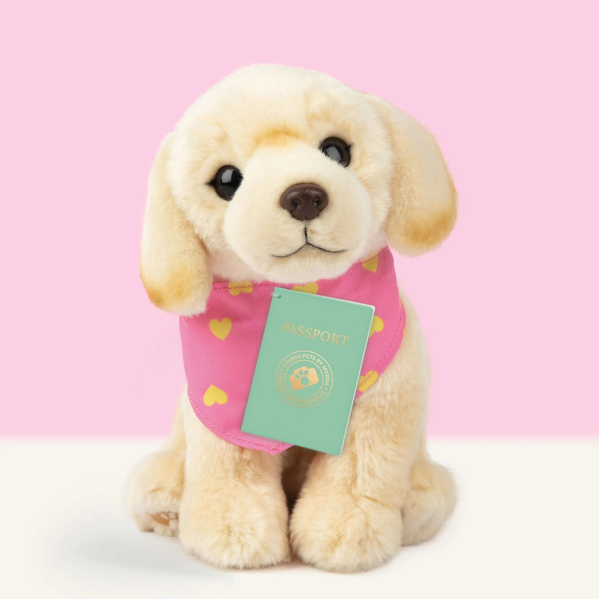 Small Sculpture Tiny Symbol Studio Pets Happy Cuddle Dog Blonde Labrador 23cm Plush