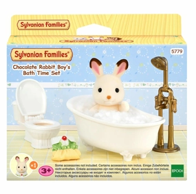 Sylvanian Families Chocolate Rabbit Boy's Bath Time Set Practice Range