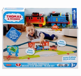 Talking Thomas & Brake Car Bruno Train Set Student Level Hand-Eye Coordination