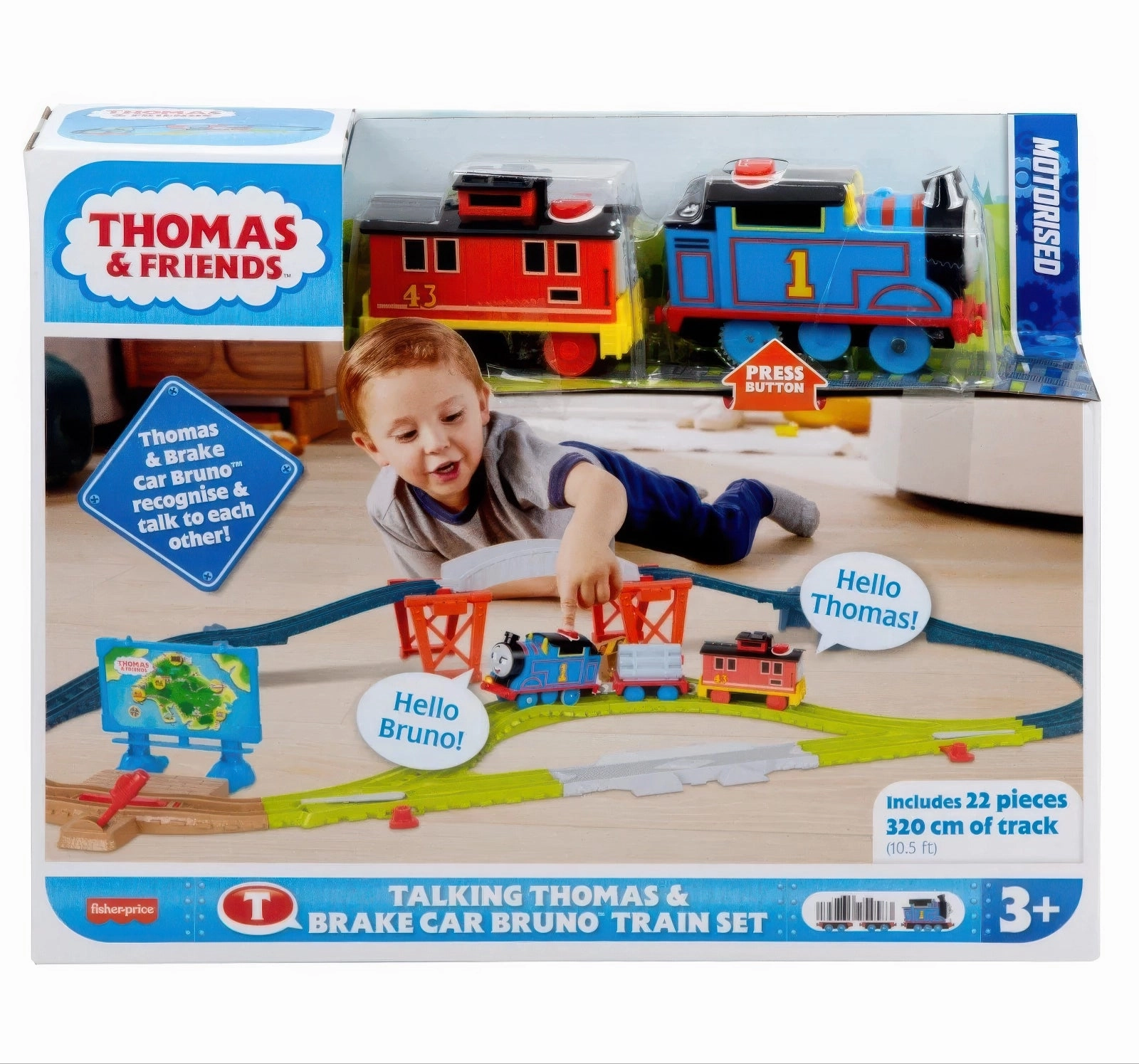 Talking Thomas & Brake Car Bruno Train Set Student Level Hand-Eye Coordination