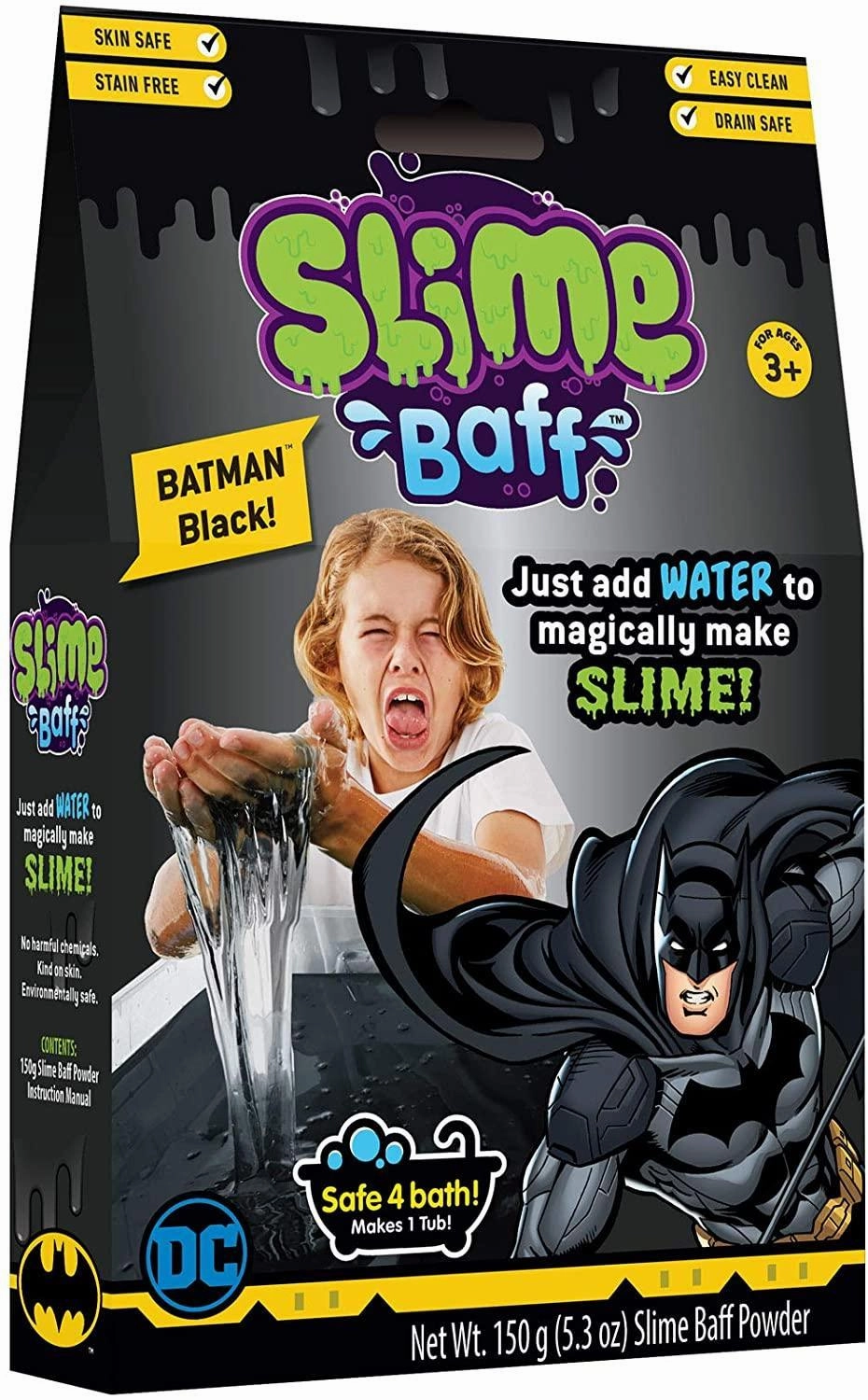 DC Comics Batman Black Bath Slime Baff Team Collaboration Slow Motion