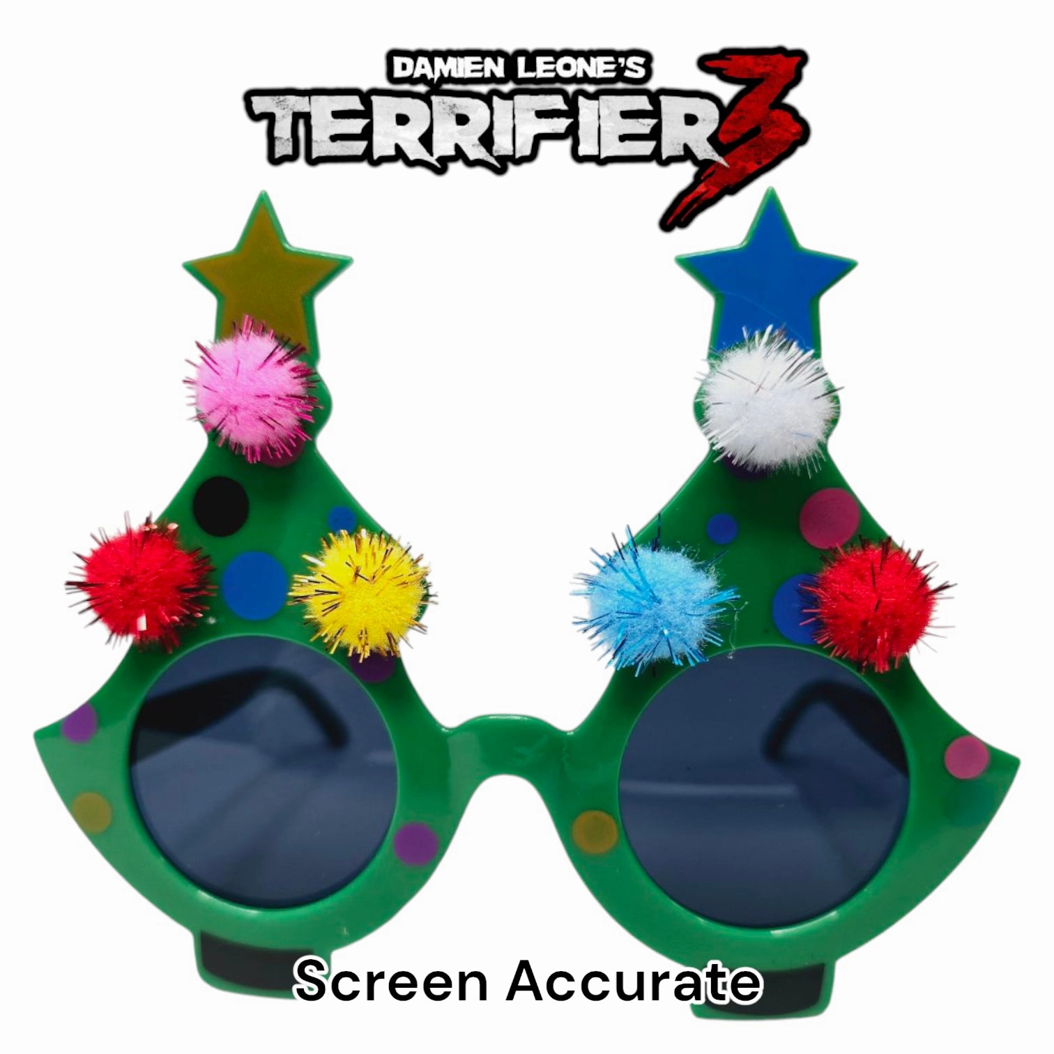 Terrifier 3 Official Christmas Tree Glasses Scary Party