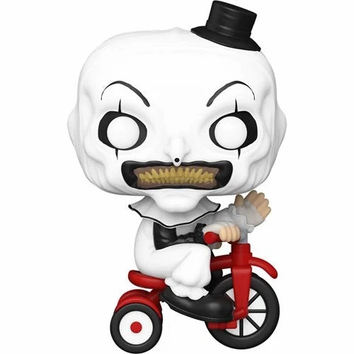 Terrifier Art the Clown with Bike Funko Pop! Vinyl Figure #1591 Enchanting Figures Mystical Decor