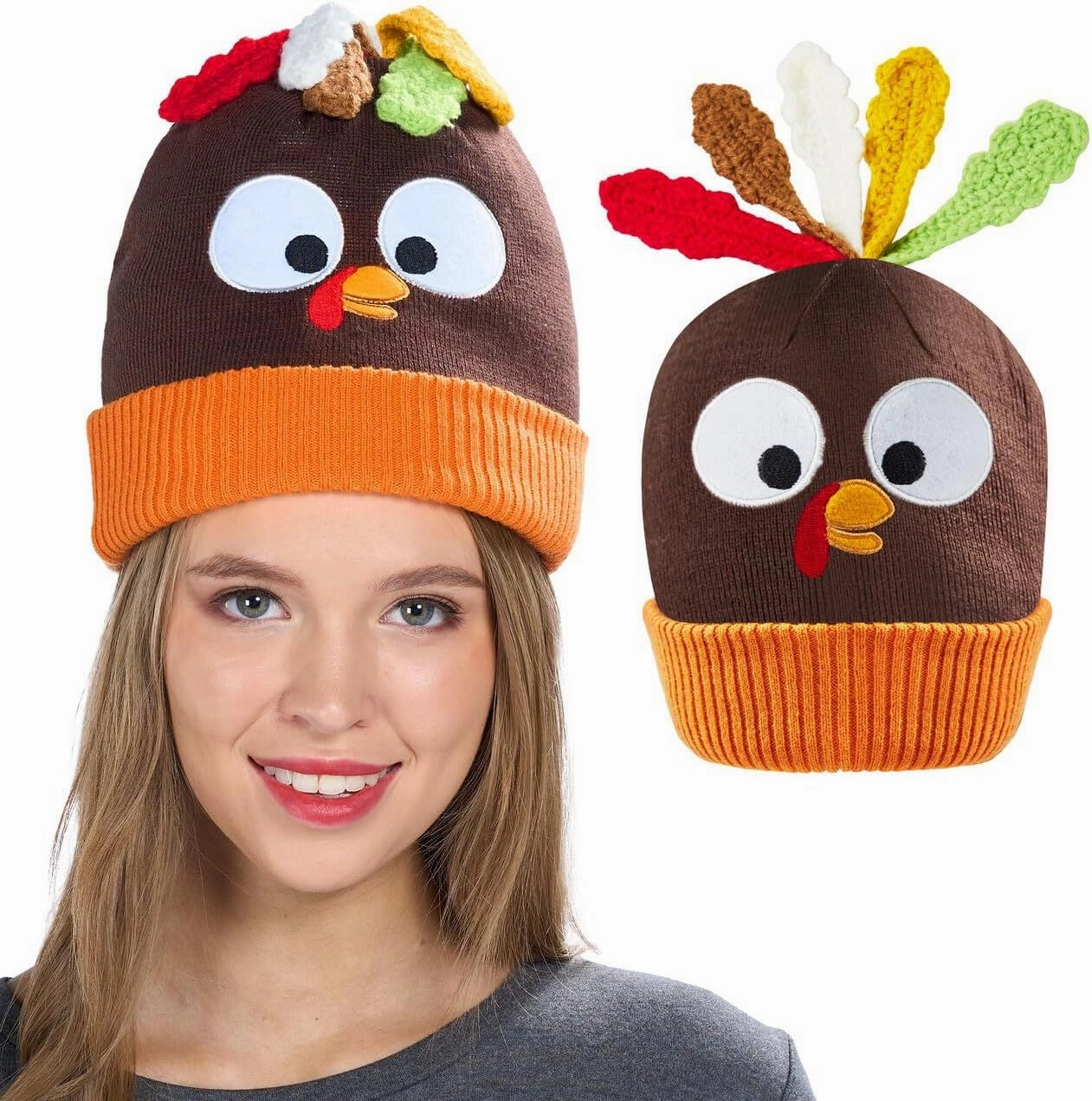Thanksgiving Turkey Beanie Hat Mind Puzzle