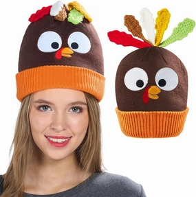 Thanksgiving Turkey Beanie Hat Mind Puzzle
