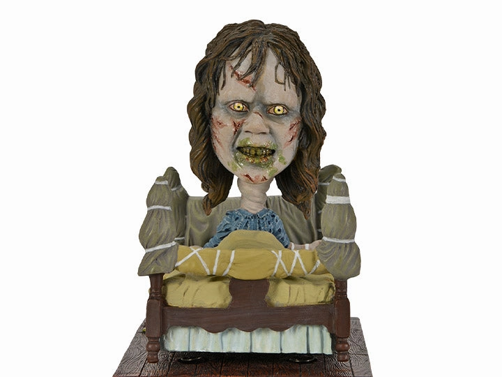 Creepy Decor The Exorcist Regan in Bed Head Knocker Bobblehead