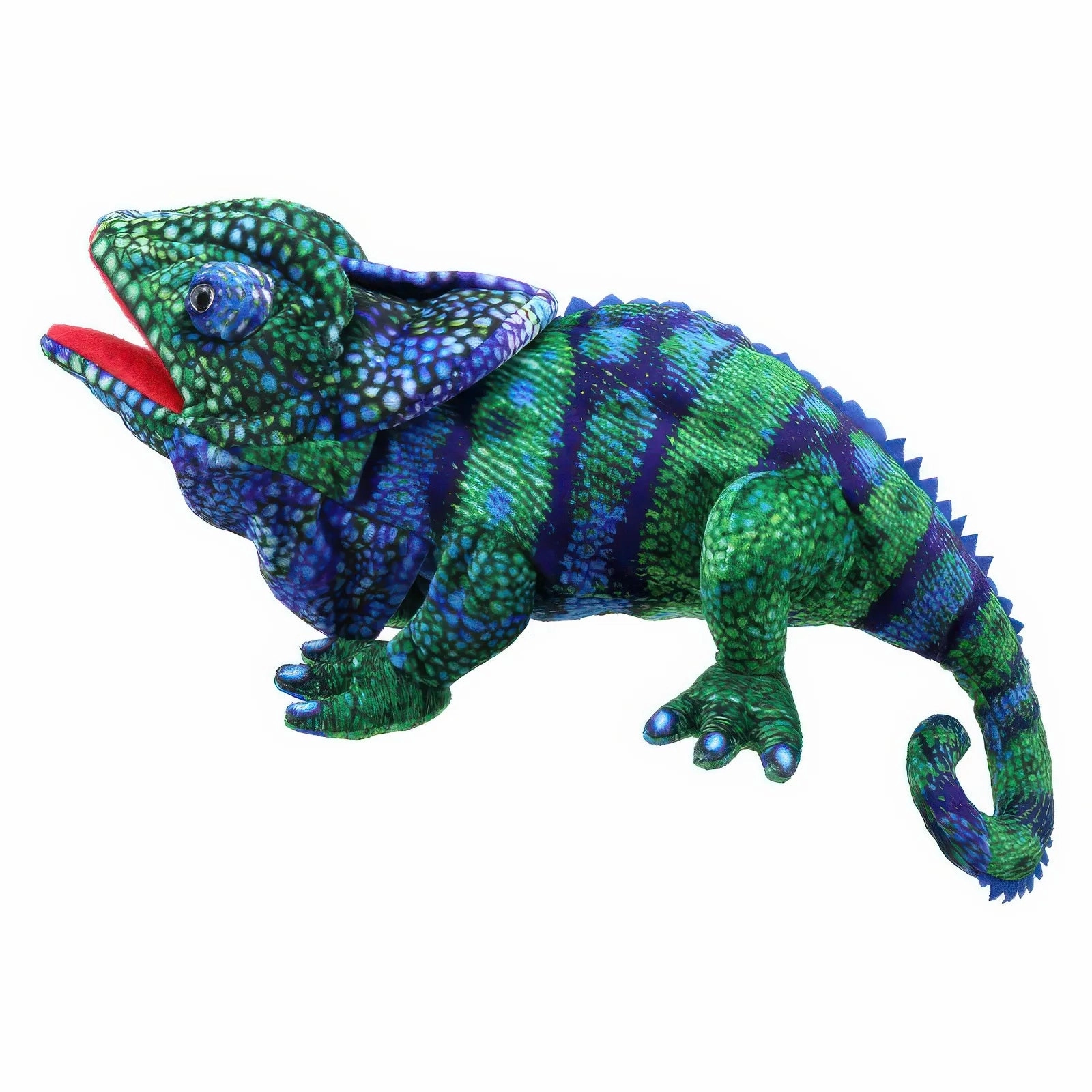 Effective Designer color block The Puppet Company - Large Creatures - Chameleon Hand Puppet (Blue-Green)