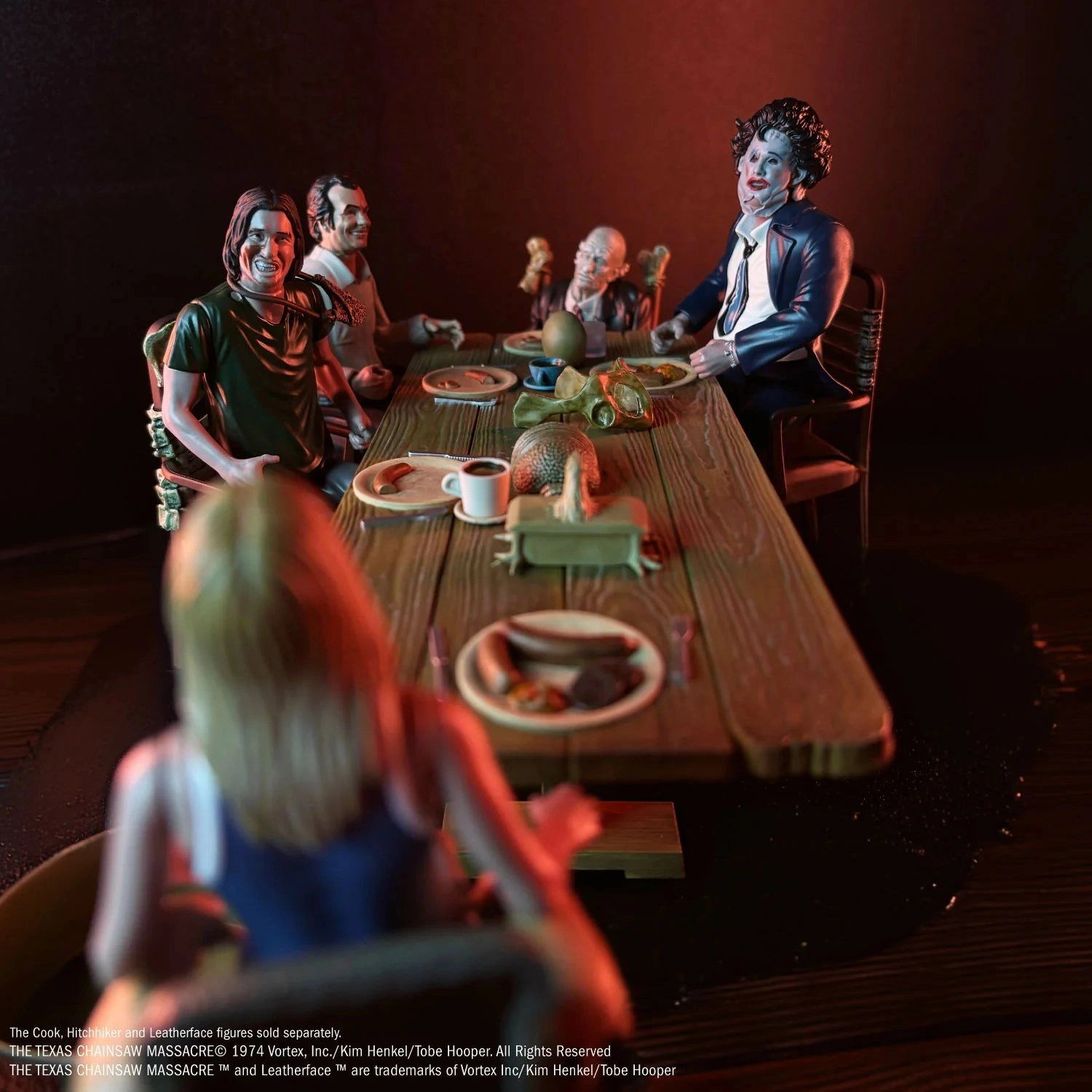The Texas Chainsaw Massacre (1974) - Dinner Scene Playset Playful Accents Enchanting Lights