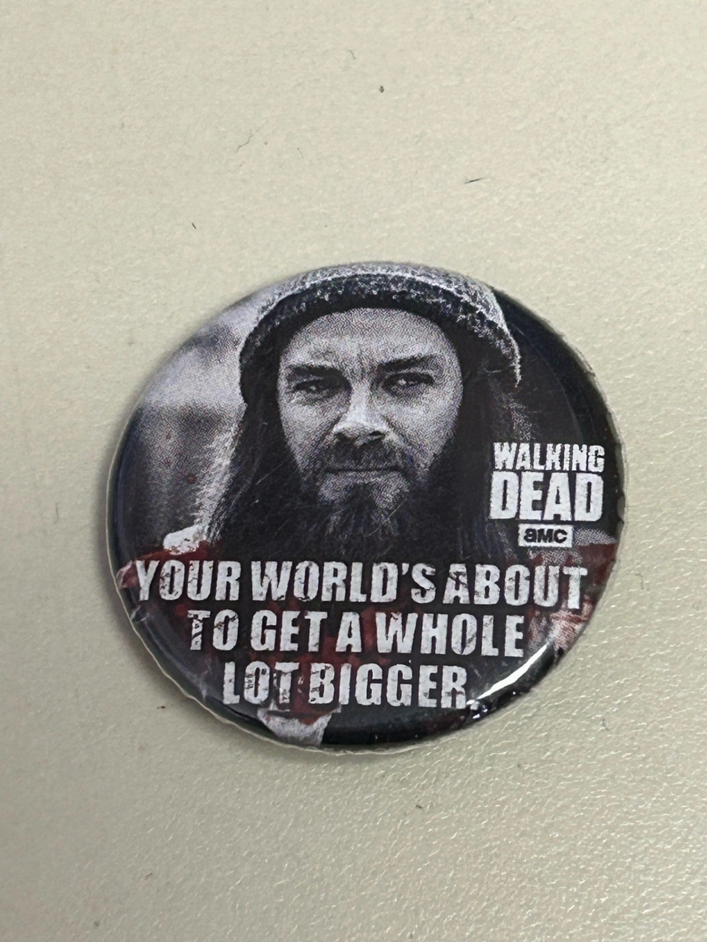 Spooky Props Ghoulish Party The Walking Dead - Your World's About To Get 1.25" Button