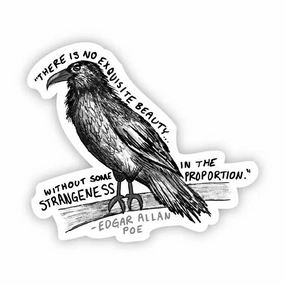 Whimsical Lights Ghostly Decorations There Is No Exquisite Beauty (Edgar Allan Poe Sticker)