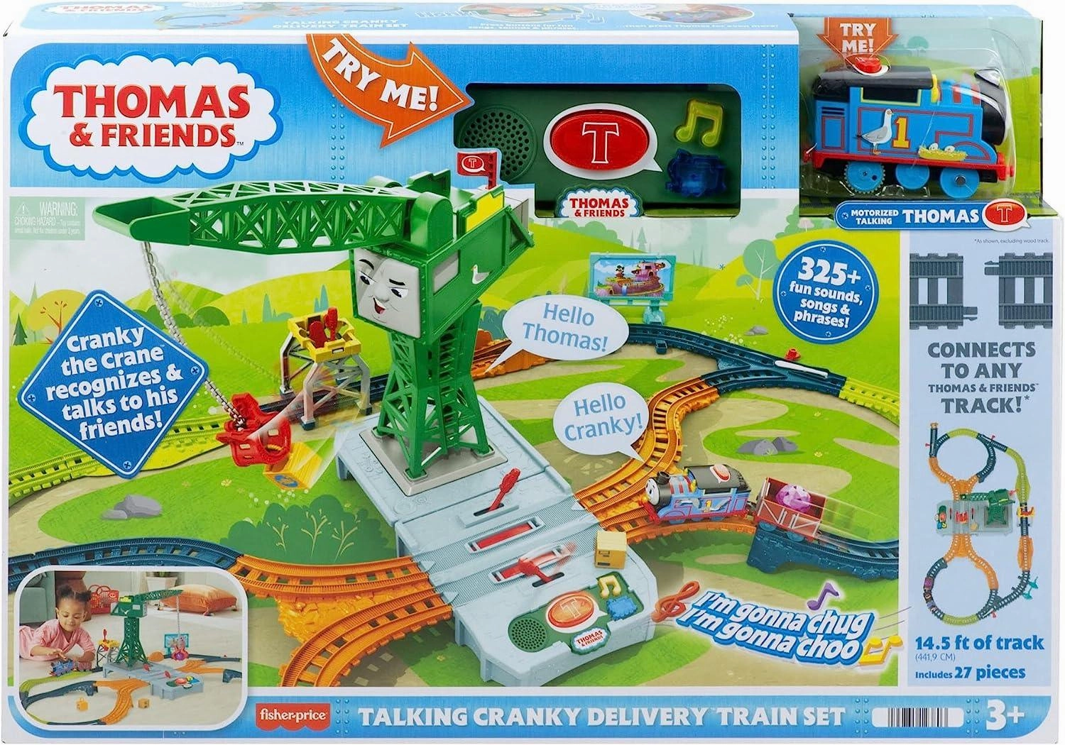 Thomas & Friends Talking Cranky Delivery Train Set Standard Practice Simultaneous Play