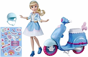 Disney Princess Comfy Squad Cinderella's Sweet Scooter, Fashion Doll Reimagining