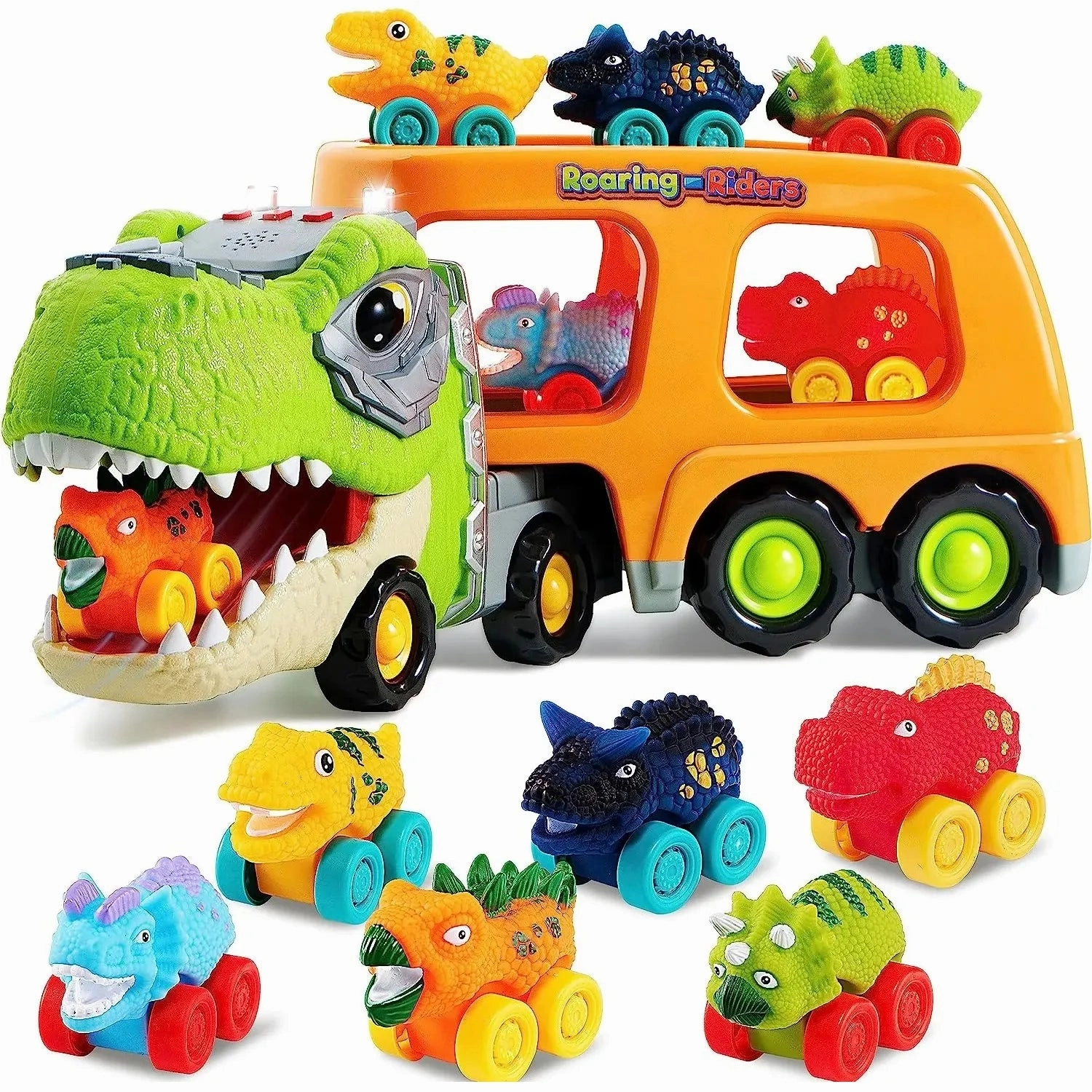 Toddler Dinosaur Truck with Music and Roaring Sound Pitch Recognition