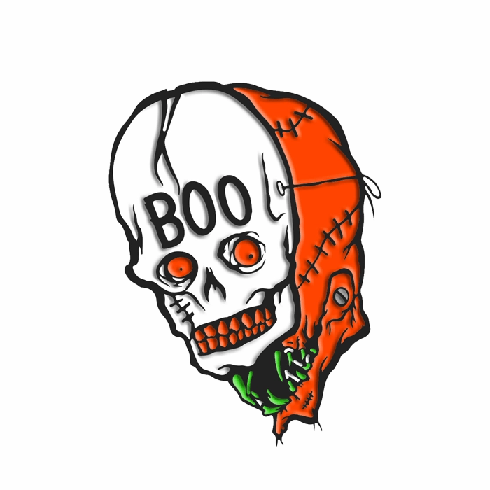 Frightening Accessories Haunted Treats Toxictoons - BOO! Enamel Pin