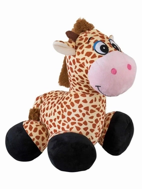 Inflate-A-Mals Plush Ride-on Animals Giraffe Matching Pair Tiny Cup
