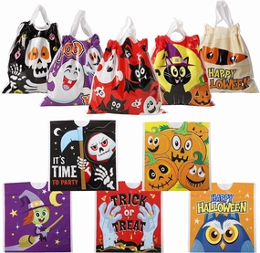 Ghostly Designs Whimsical Supplies Trick or Treat Drawstring Bags, 96 Pcs