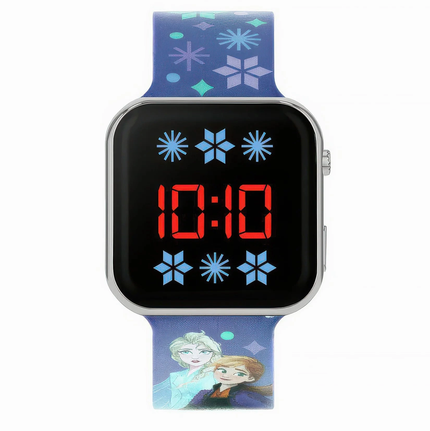 Encyclopedia Included Disney Frozen Kid's Digital LED Purple Silicone Strap Watch