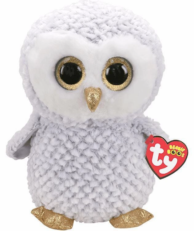 Ty Owlette White And Grey Plush 15cm Mini Aspect Incredible Designer
