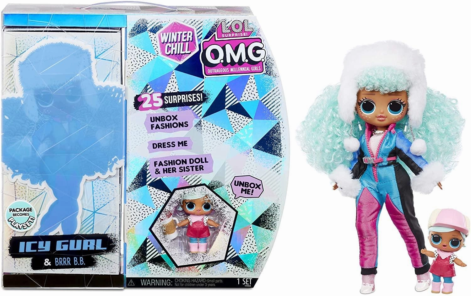 Advisor Caliber Single Player LOL Surprise OMG Winter Chill ICY Gurl Fashion Doll and Brrr BB Doll