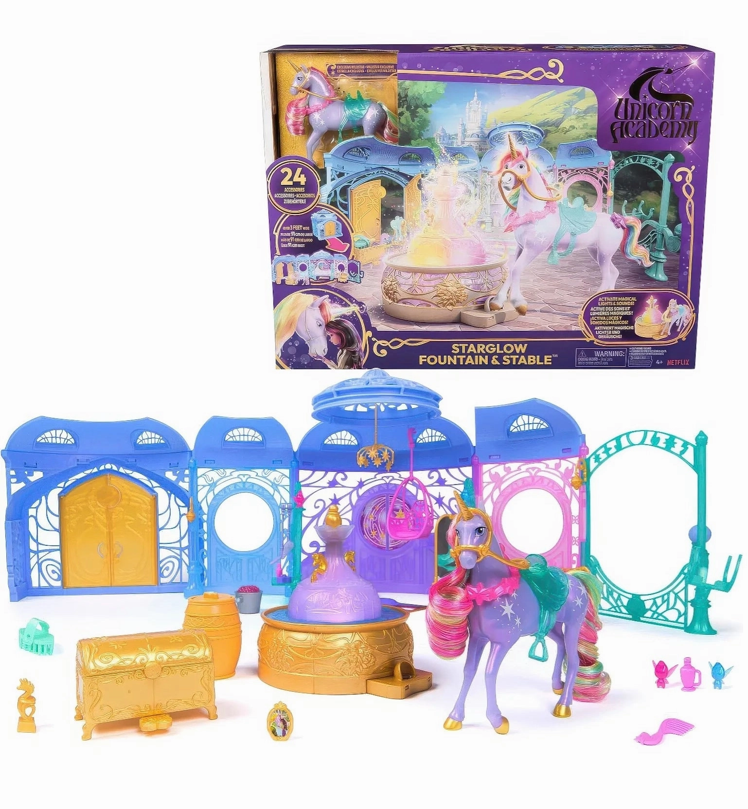 Communication Skills Unicorn Academy Starglow Fountain & Stable Playset