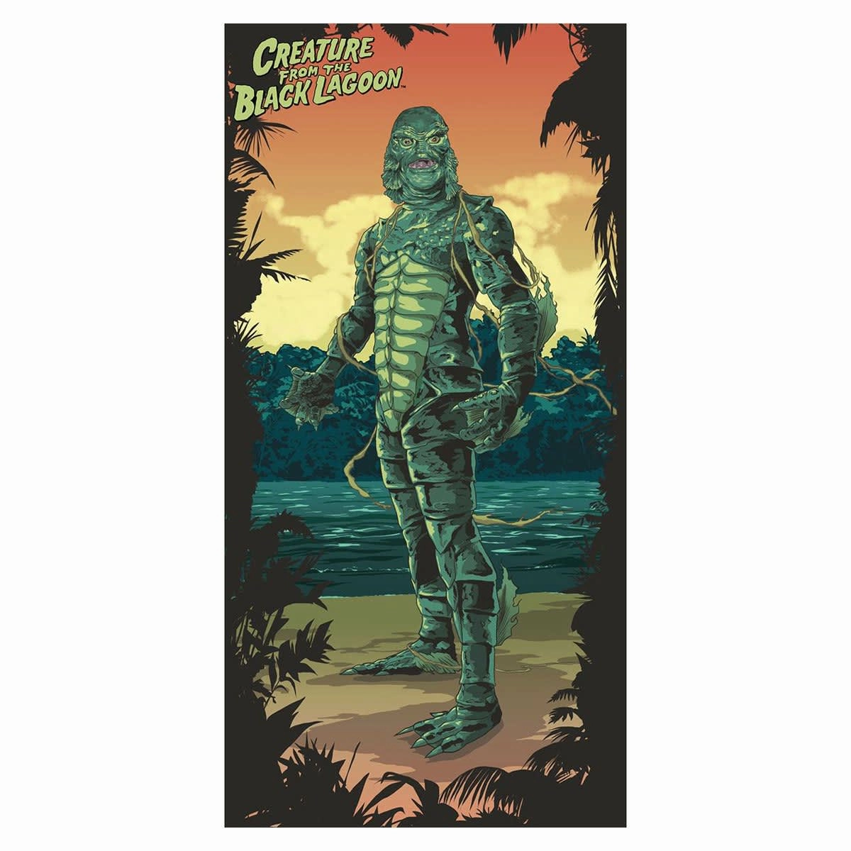 Playful Crafts Haunted Decorations Universal Monsters - Creature From The Black Lagoon Beach Towel