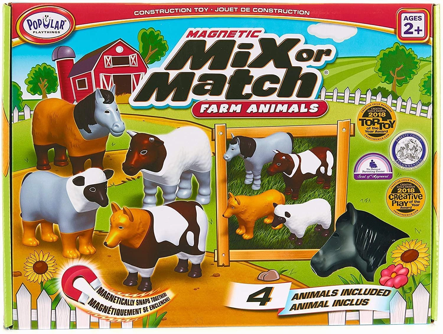 Single Sign-On POPULAR PLAYTHINGS Mix or Match Animals, Magnetic Toy Play Set, Farm