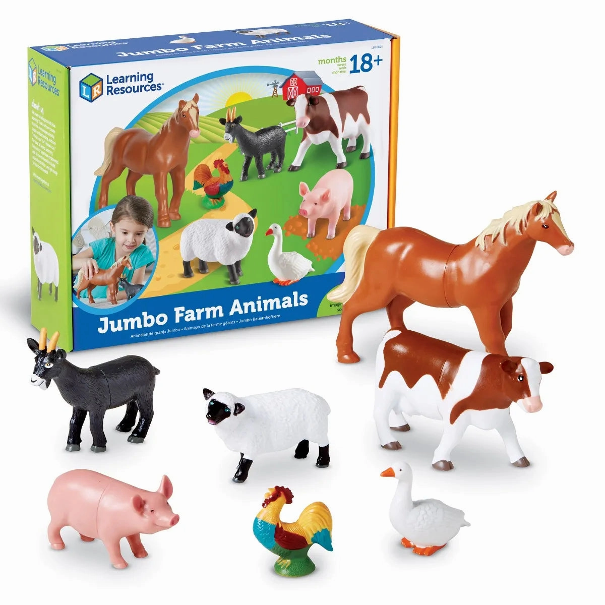 Learning Resources Jumbo Farm Animals Figures Talent Point