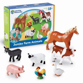 Learning Resources Jumbo Farm Animals Figures Talent Point