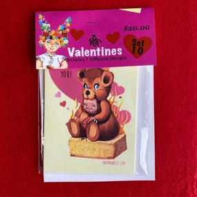Playful Masks Scary Treats Valentine Cards Set 10
