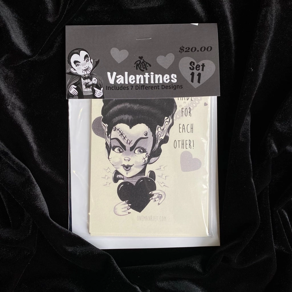 Valentine Cards Set 11 Spooky Supplies