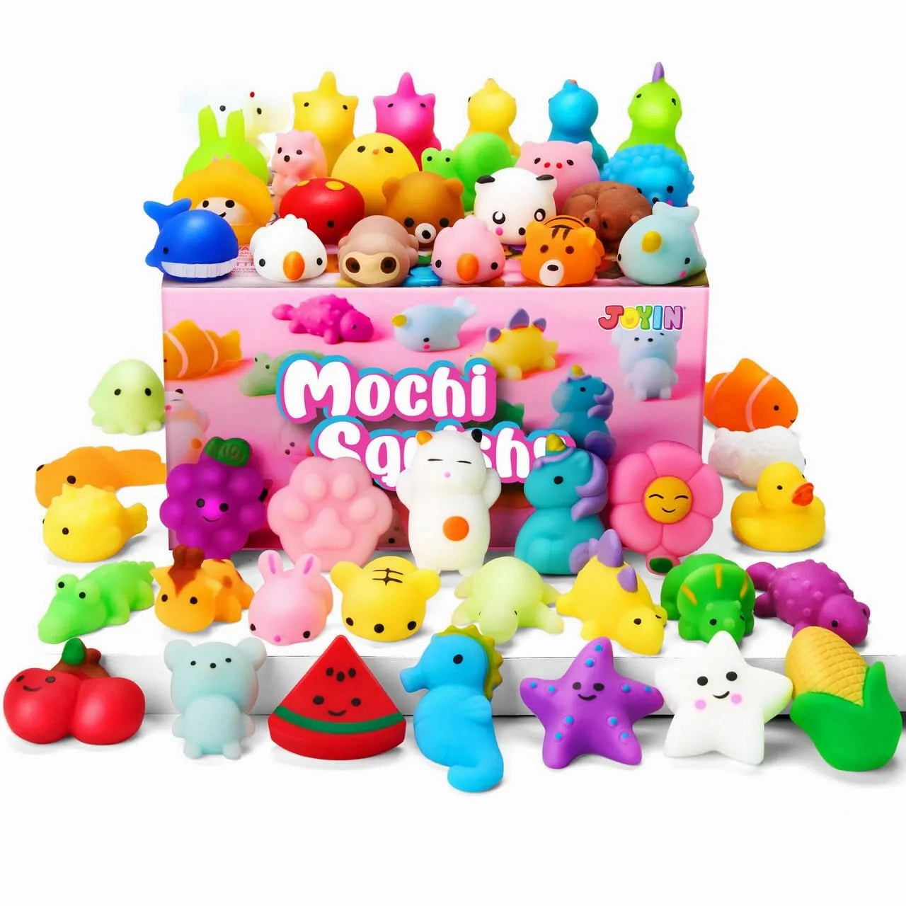 Valentines Day Random 25 Pack Mini Mochi Toys Party Favors for Kids Flower Anatomy