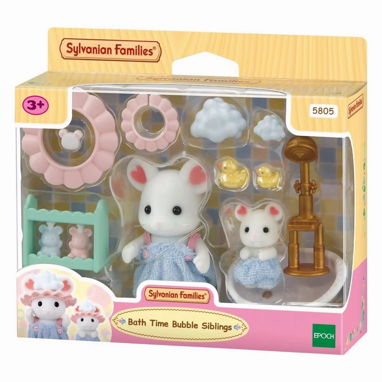 AAA Production Voice Acting Sylvanian Families ?C Bath Time Bubble Siblings Set